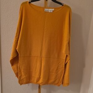 Newport News Vibrant Gold Cotton Sweater